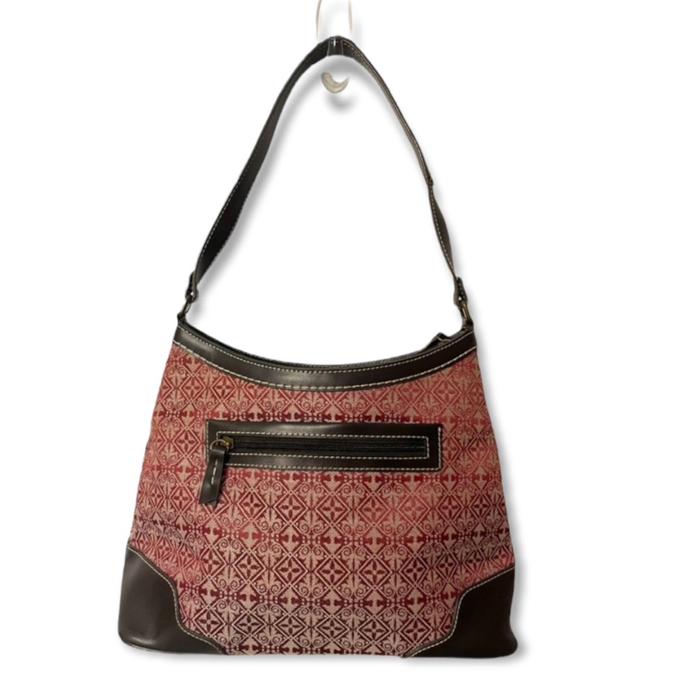 Liz Claiborne “First Edition “ cloth tapestry print shoulder bag